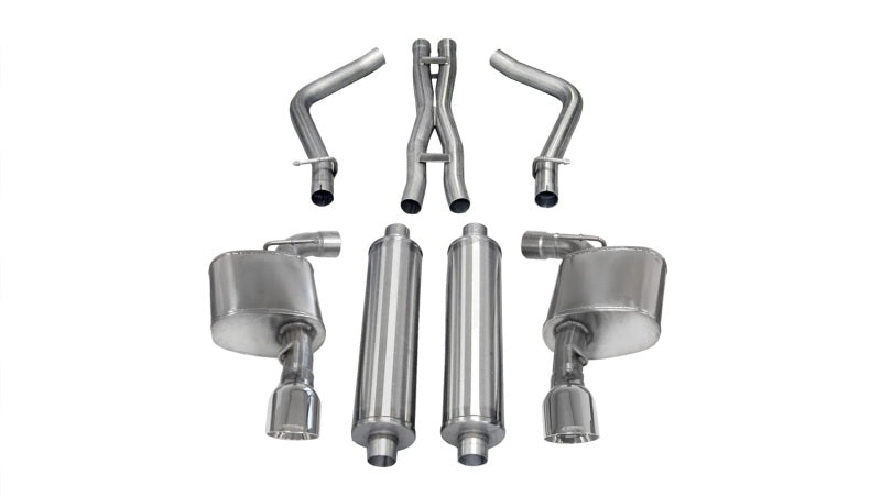Corsa 12-13 Dodge Charger SRT-8 6.4L V8 Polished Xtreme Cat-Back Exhaust Main image