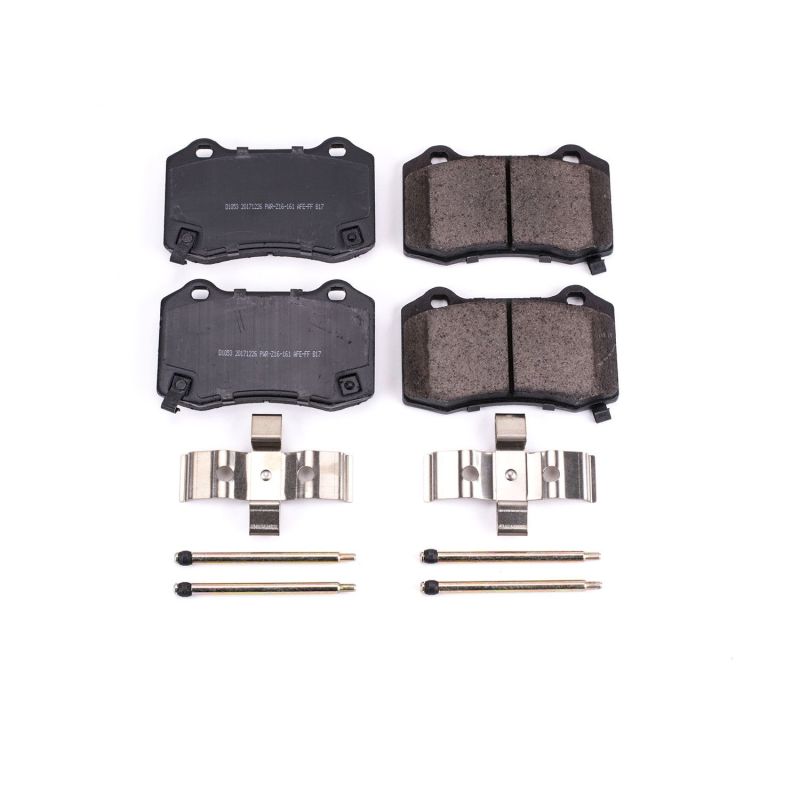 Power Stop 04-07 Cadillac CTS Rear Z17 Evolution Ceramic Brake Pads w/Hardware Main image