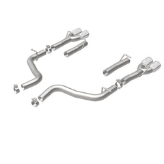 MagnaFlow Axle-Back, SS, 2.5in, Quad Split Rear 3.5in Tip 2015 Dodge Challenger 3.6L V6