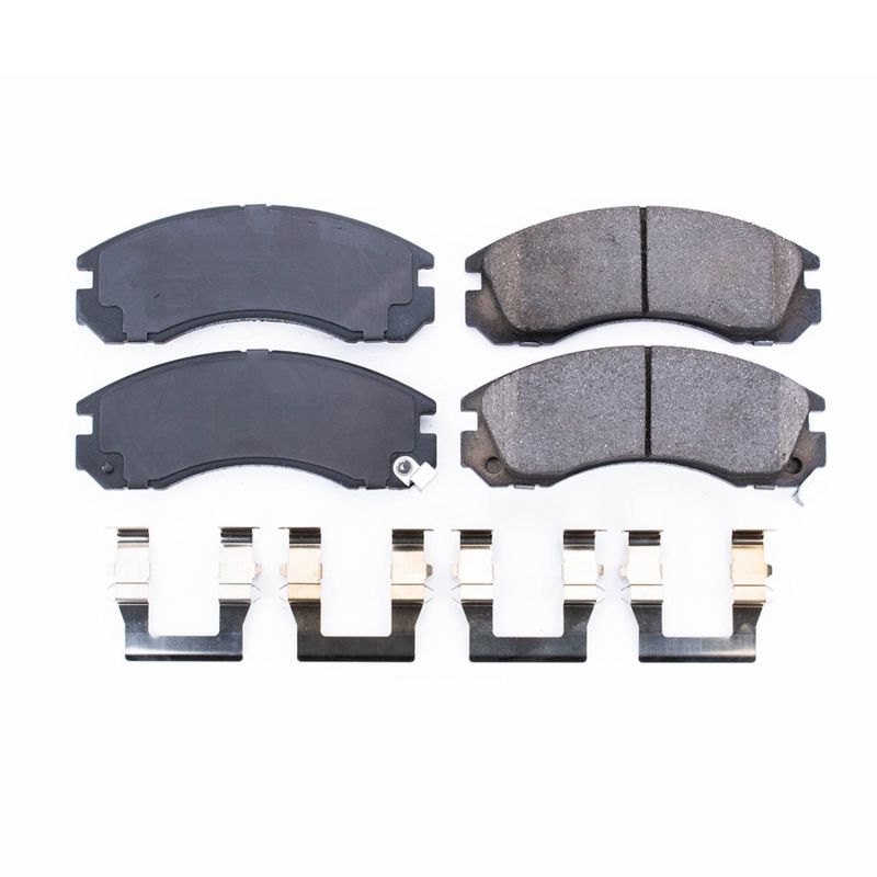 Power Stop 91-96 Dodge Stealth Front Z17 Evolution Ceramic Brake Pads w/Hardware Main image