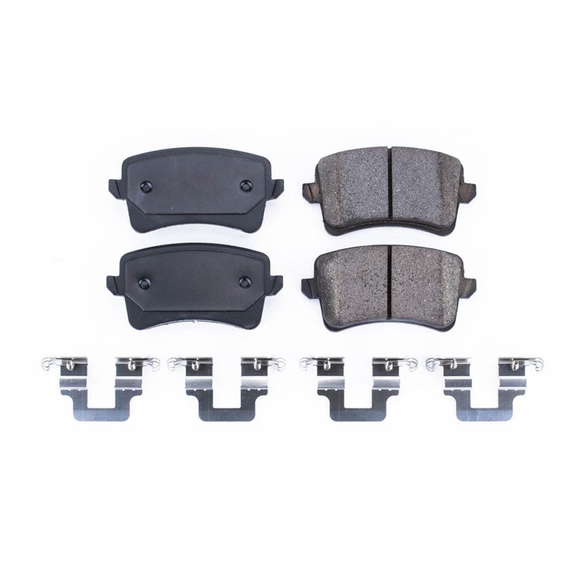 Power Stop 10-16 Audi A4 Rear Z17 Evolution Ceramic Brake Pads w/Hardware Main image