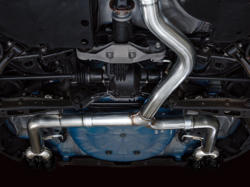 AWE Tuning 2022+ VB Subaru WRX Track Edition Exhaust - Diamond Black Tips (view 5)