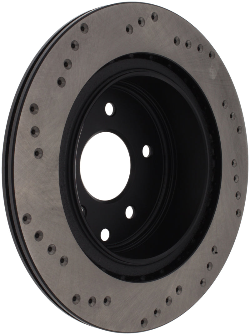 StopTech 08-09 Infiniti EX35 / 05-08 G35 / 09 G37 / 06-09 M35/M45 Drilled Right Rear Rotor (view 3)