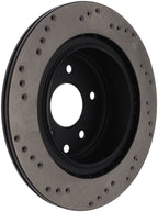 StopTech 08-09 Infiniti EX35 / 05-08 G35 / 09 G37 / 06-09 M35/M45 Drilled Right Rear Rotor (view 3)