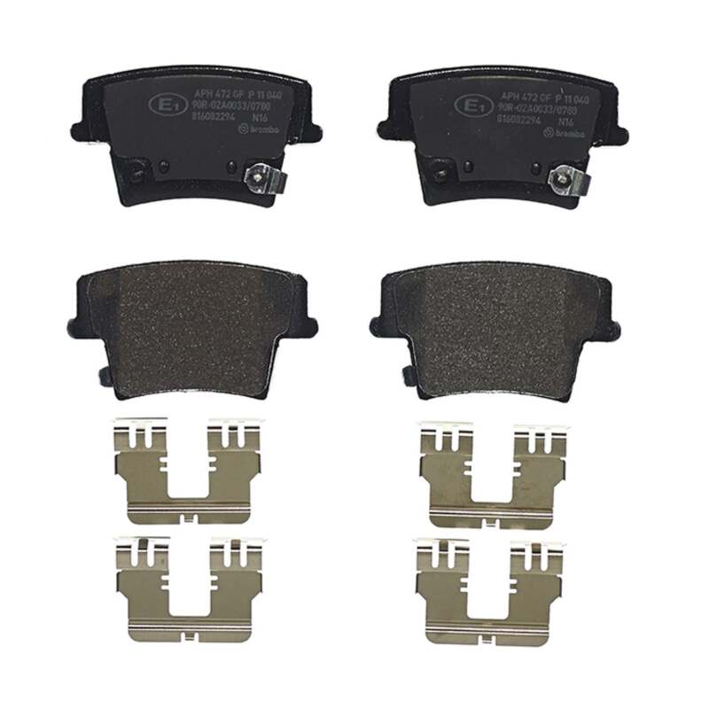 Brembo OE 05-20 Chrysler 300/09-20 Dodge Challenger/06-20 Charger Low-Met Brake Pad - Rear Main image