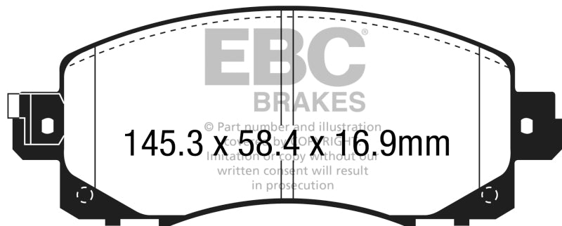 EBC 18+ Subaru Crosstrek 2 Ultimax Front Brake Pads Main image