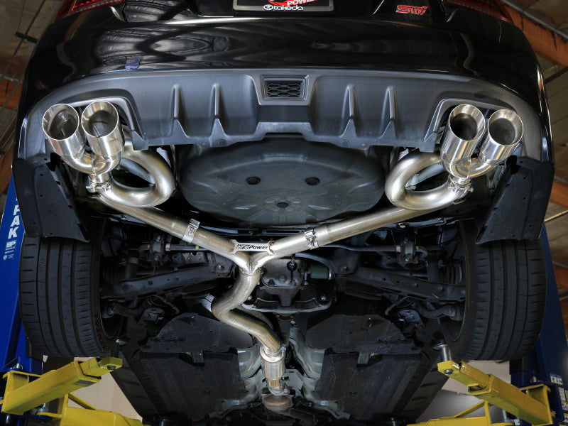 aFe Subaru WRX/STi 15-21 H4-2.0/2.5L Takeda 3in to 2-1/2in Stnlss Cat-Back Exhaust w/ Polished Tip (view 2)