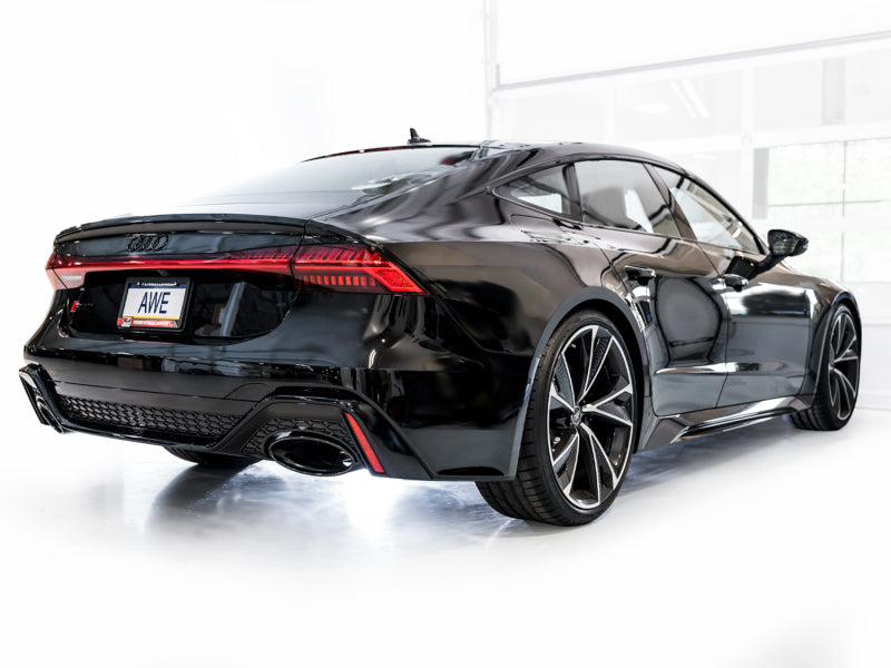 AWE Tuning 21-23 Audi C8 RS6/RS7 SwitchPath Cat-Back Exhaust - Diamond Black Tips (view 14)