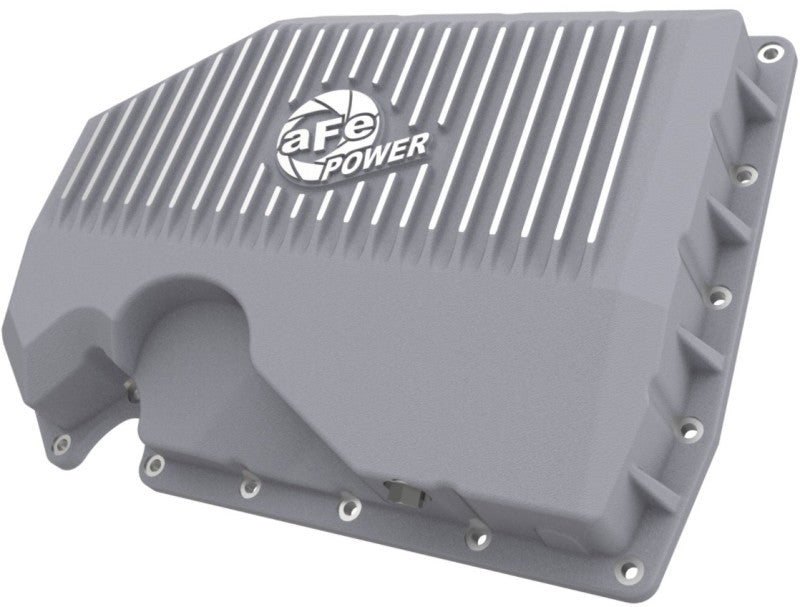 aFe 05-19 VW 1.8L/2.0L w/o Oil Sensor Engine Oil Pan Raw POWER Street Series w/ Machined Fins Main image