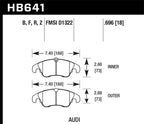 Hawk 2009-2014 Audi A4 HPS 5.0 Front Brake Pads (view 2)