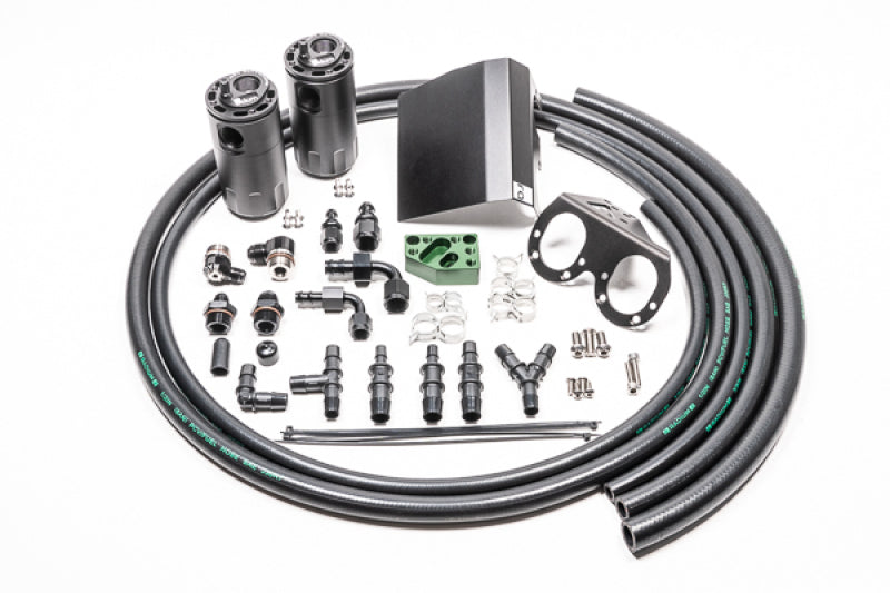 Radium Engineering 02-21 Subaru EJ-Series Fluid Lock Turbo Dual Catch Can Kit Main image