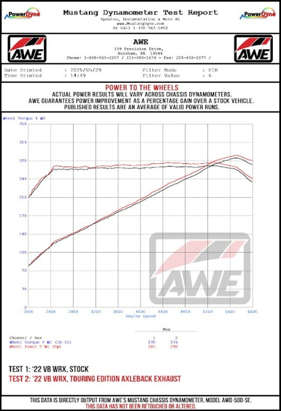 AWE Tuning 22-25 Subaru VB WRX Touring Edition Axle-Back Exhaust - Diamond Black Tips (view 12)