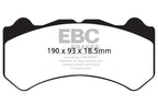 EBC 08-11 Nissan GT-R (R35) 3.8 Twin Turbo (Cast Iron Rotors) Yellowstuff Front Brake Pads (view 4)