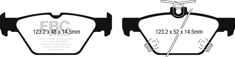 EBC 15-17 Subaru Legacy 2.5L/3.6L Ultimax Rear Brake Pads (view 2)