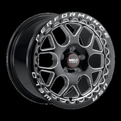 Weld Solana Beadlock 17x10 / 5x115 BP / ET30 / 78.1mm Bore - Gloss Black MIL DIA Wheel