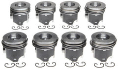 Mahle OE 10-15 GM Trucks & Camaro 6.2L Floating Pin Flat Top Piston Set w/ Rings (Set of 8)