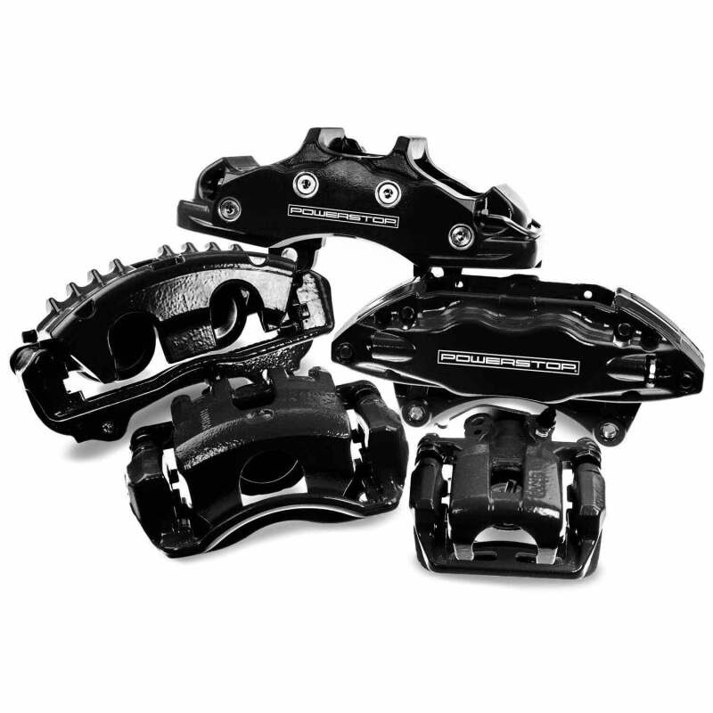 Power Stop 2014 Chrysler 200 Front Black Caliper - Pair w/Bracket (view 5)