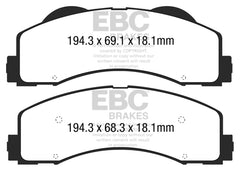 EBC 15+ Ford F150 2.7 Twin Turbo (2WD) Ultimax2 Front Brake Pads