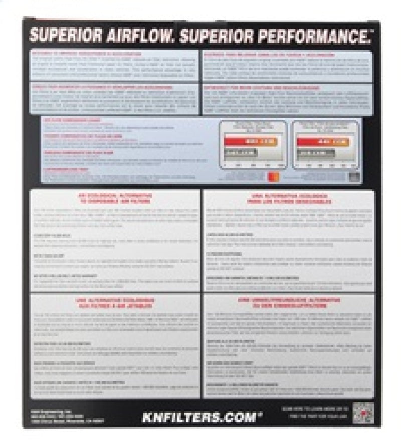 K&N Replacement Panel Air Filter 12.313in OS L x 10.313in OS W x 1.188in H for 13-14 Cadillac ATS (view 13)