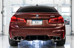 AWE Tuning 18-19 BMW M5 (F90) 4.4T AWD SwitchPath Cat-Back Exhaust - Chrome Silver Tips