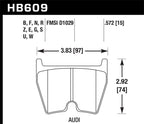Hawk 08-15 Audi R8 / 03-14 Lamborghini Gallardo DTC-30 Front Race Pads (view 3)