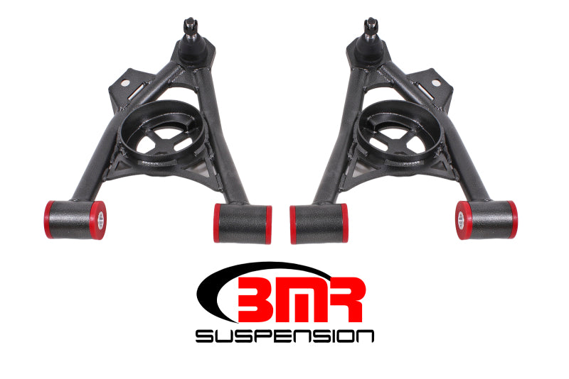 BMR 94-04 Ford Mustang Non-Adj. A-Arms Lower (Poly) w/ Spring Pocket - Black Hammertone Main image