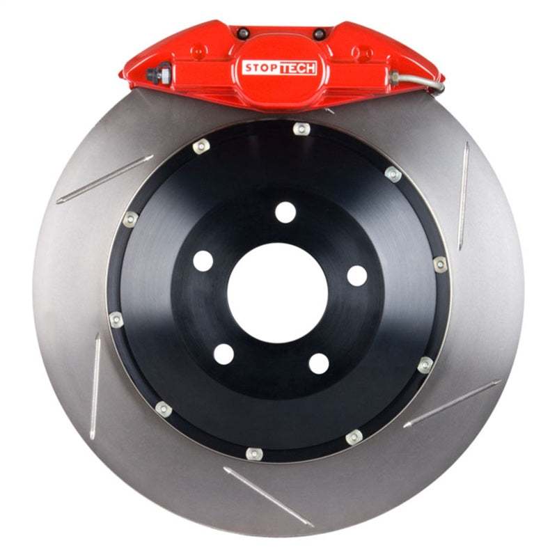 StopTech 13 Subaru BRZ BBK Rear ST-22 Red Calipers 345x28 Slotted Rotors Main image