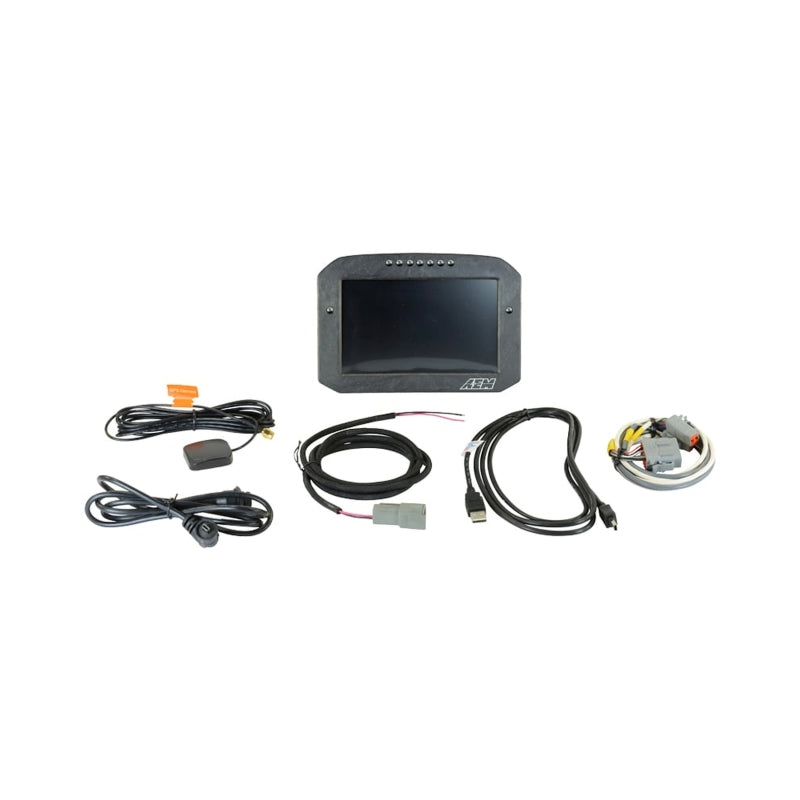 AEM CD-7LG Carbon Logging Flush Digital Dash Display w/ Internal 20Hz GPS & Antenna Main image