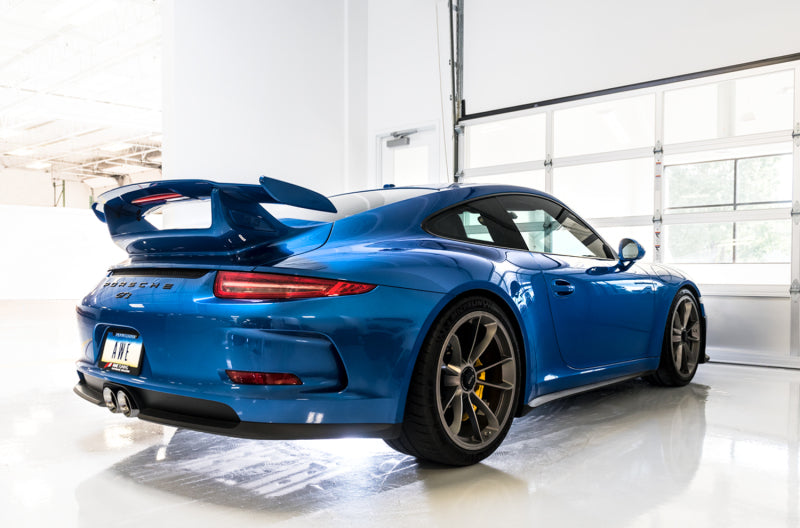 AWE Tuning Porsche 991 GT3 / RS SwitchPath Exhaust - Chrome Silver Tips (view 3)