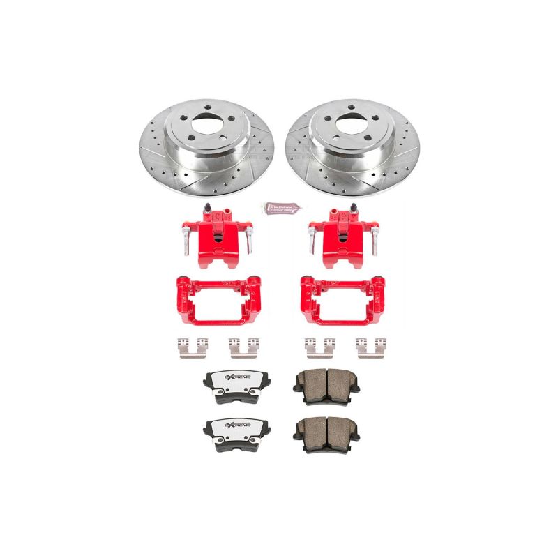 Power Stop 05-19 Chrysler 300 Rear Z26 Street Warrior Brake Kit w/Calipers Main image