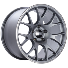 BBS CH-R 19x12 5x130 ET45 CB71.6 Satin Titanium Polished Rim Protector Wheel