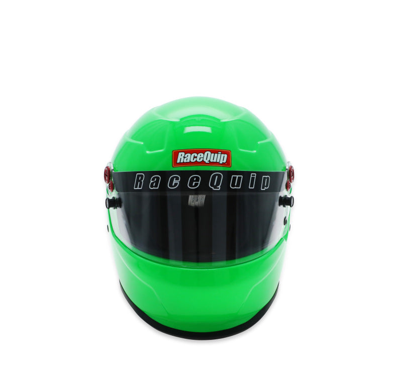 RaceQuip PRO25 SA2025 FLO GRN MED HELMET (view 4)