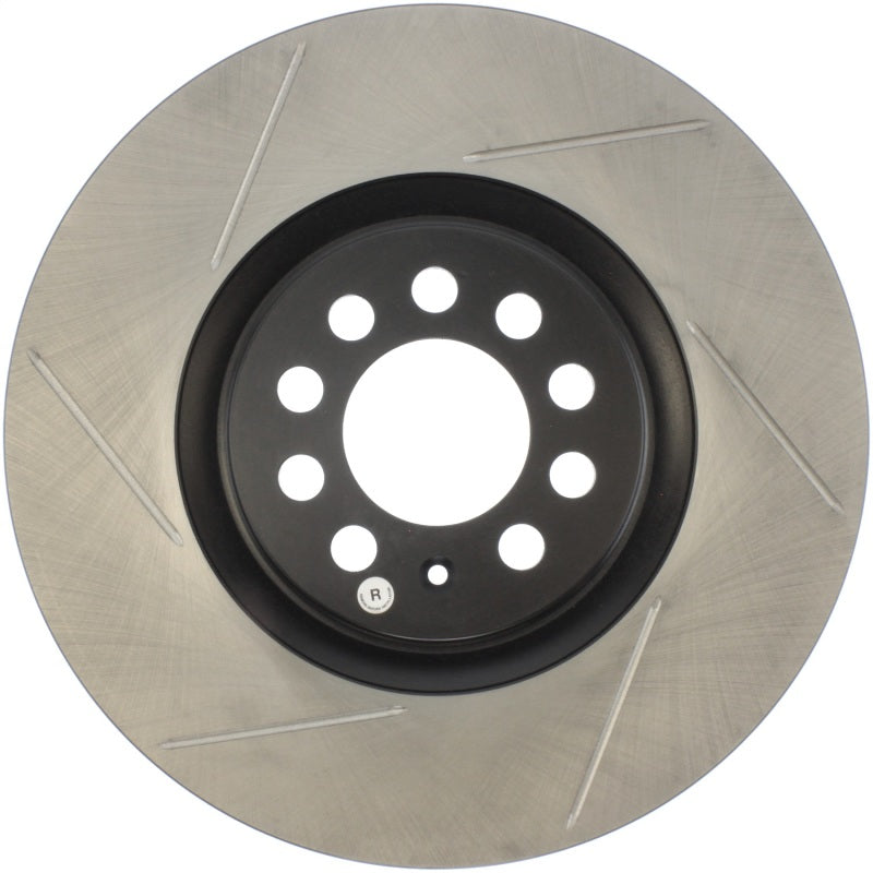 StopTech Power Slot 3/99-06 Audi TT/00-06 TT Quattro / 03-05 VW Golf GTi Right Front Slotted Rotor (view 4)