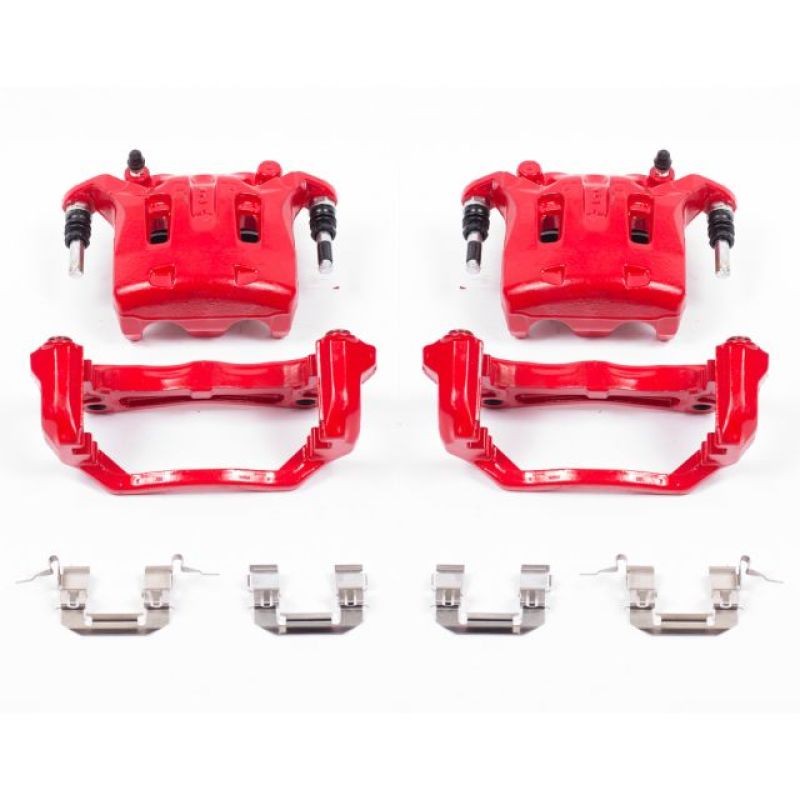 Power Stop 08-12 Infiniti EX35 Front Red Calipers w/Brackets - Pair Main image