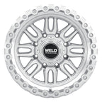 Weld Off-Road Swift 17x9in - 5x114.3 / 5x127 BP - ET-12 78.1mm CB Gloss Silver Machined Wheel & Ring (view 2)