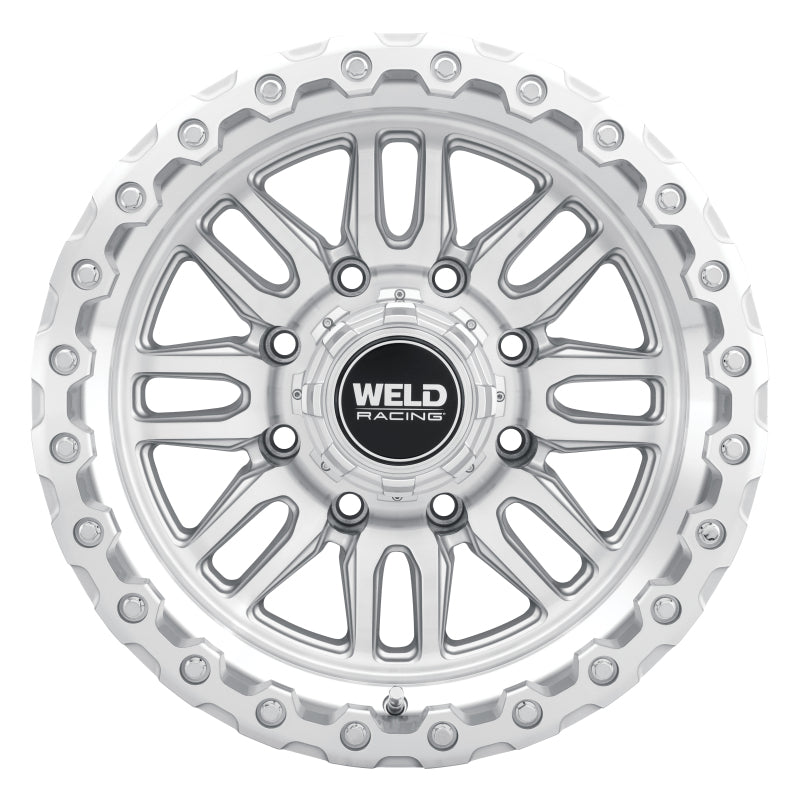 Weld Off-Road Swift 17x9in - 5x114.3 / 5x127 BP - ET-12 78.1mm CB Gloss Silver Machined Wheel & Ring (view 2)