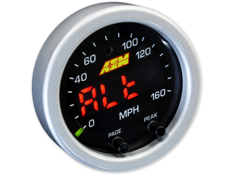 AEM X-Series 0-160 MPH Black Bezel w/ Black Face GPS Speedometer Gauge (view 6)
