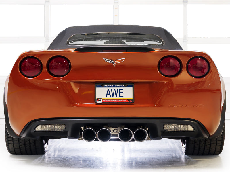 AWE Tuning 05-07 C6 Chevrolet Corvette 6.0L Touring Edition Axle-Back Exhaust w/ Chrome Silver Tips (view 8)