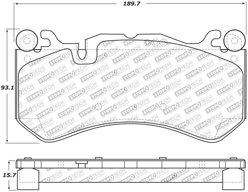 StopTech Mercedes Benz Front Performance Brake Pads (view 6)