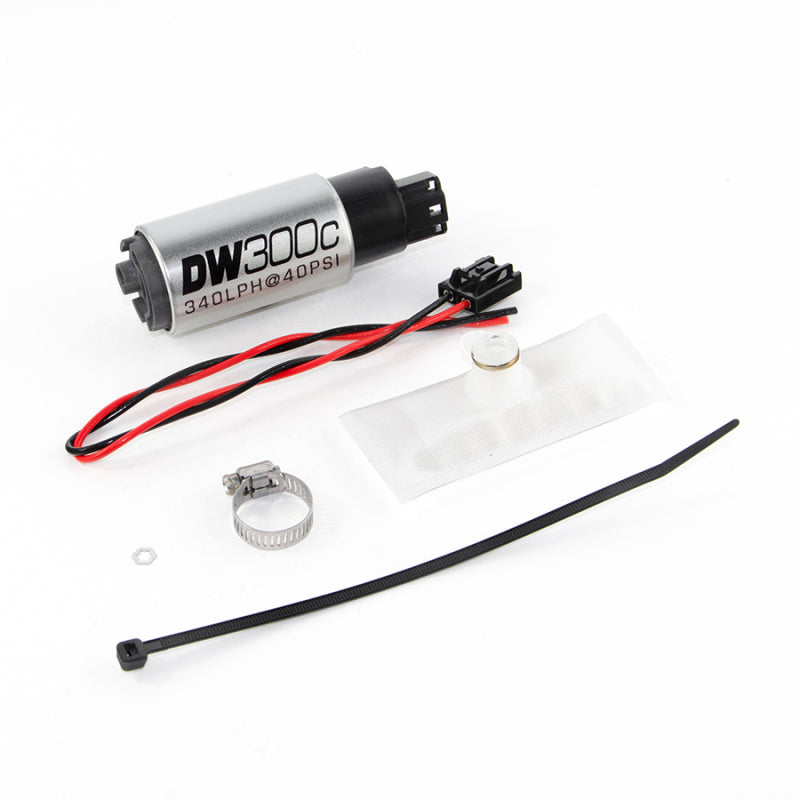 DeatschWerks 88-91 BMW 325i DW300C 340 LPH Compact Fuel Pump w/ Install Kit (w/o Mounting Clips) Main image