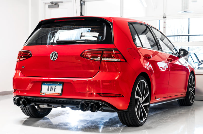 AWE Tuning MK7.5 Golf R SwitchPath Exhaust w/Diamond Black Tips 102mm (view 4)
