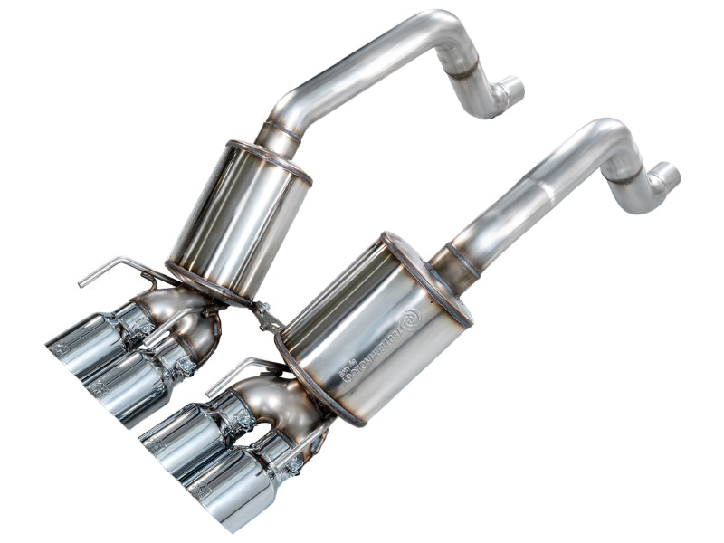 AWE Tuning 05-07 C6 Chevrolet Corvette 6.0L Touring Edition Axle-Back Exhaust w/ Chrome Silver Tips Main image