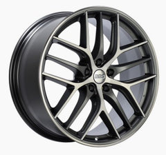 BBS CC-R 20x8.5 5x112 ET42 Satin Graphite Diamond Cut Polished Rim Protector Wheel -82mm PFS Req.