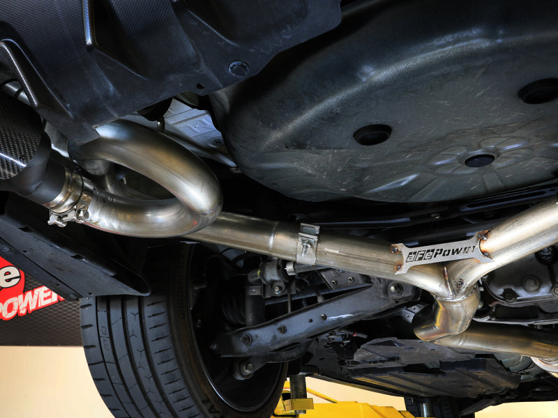aFe Subaru WRX/STi 15-21 H4-2.0/2.5L Takeda 3in to 2-1/2in Stainless Cat-Back Exhaust Crbn Fiber Tip (view 4)