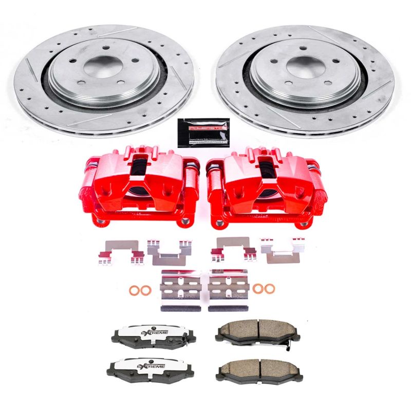 Power Stop 06-09 Cadillac XLR Rear Z26 Street Warrior Brake Kit w/Calipers Main image