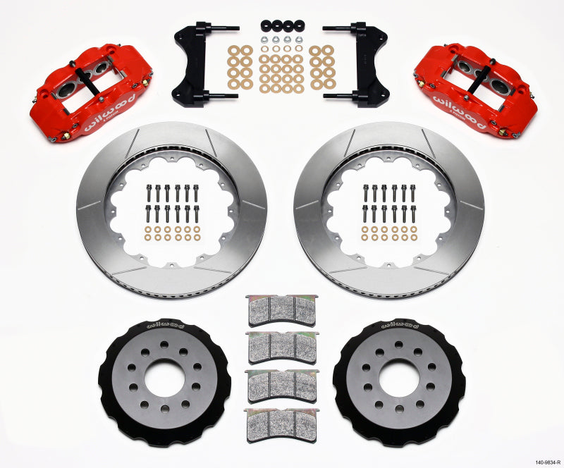 Wilwood Narrow Superlite 6R Front Hat Kit 14.00in Red 98-02 Camaro/Firebird Main image