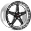 Weld S71 17x10 / 5x5 BP / 7.2in. BS 43mm O/S Black Wheel (High Pad) - Single Beadlock