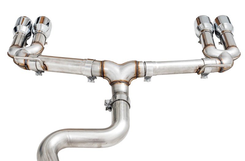 AWE Tuning Audi 8V S3 Track Edition Exhaust w/Chrome Silver Tips 102mm (view 4)