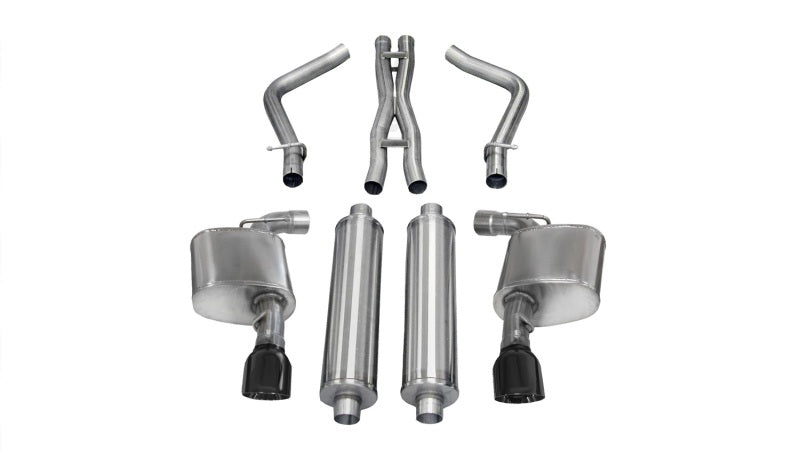 Corsa 12-13 Dodge Charger SRT-8 6.4L V8 Black Xtreme Cat-Back Exhaust Main image