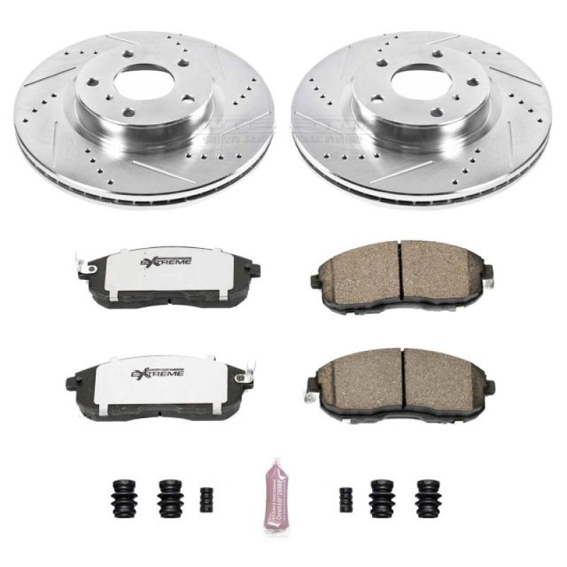 Power Stop 03-05 Infiniti G35 Front Z26 Street Warrior Brake Kit Main image